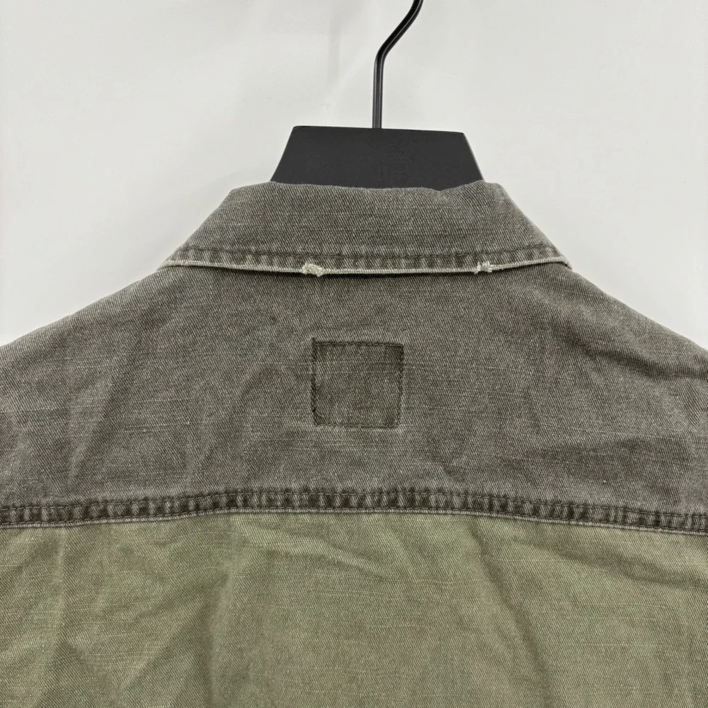 Art Class Boys Utility Jacket Small 6 7 Olive Green Full Zip Cotton Patches New‎
